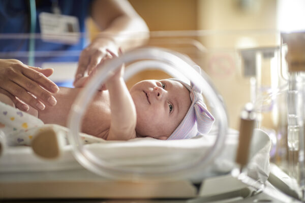 Baby in incubator